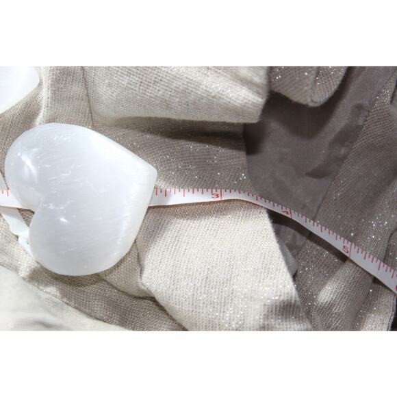 Alix Women's Ruffle Shorts Metallic Shimmer Linen Blend Silk Size US 10 - Picture 7 of 9